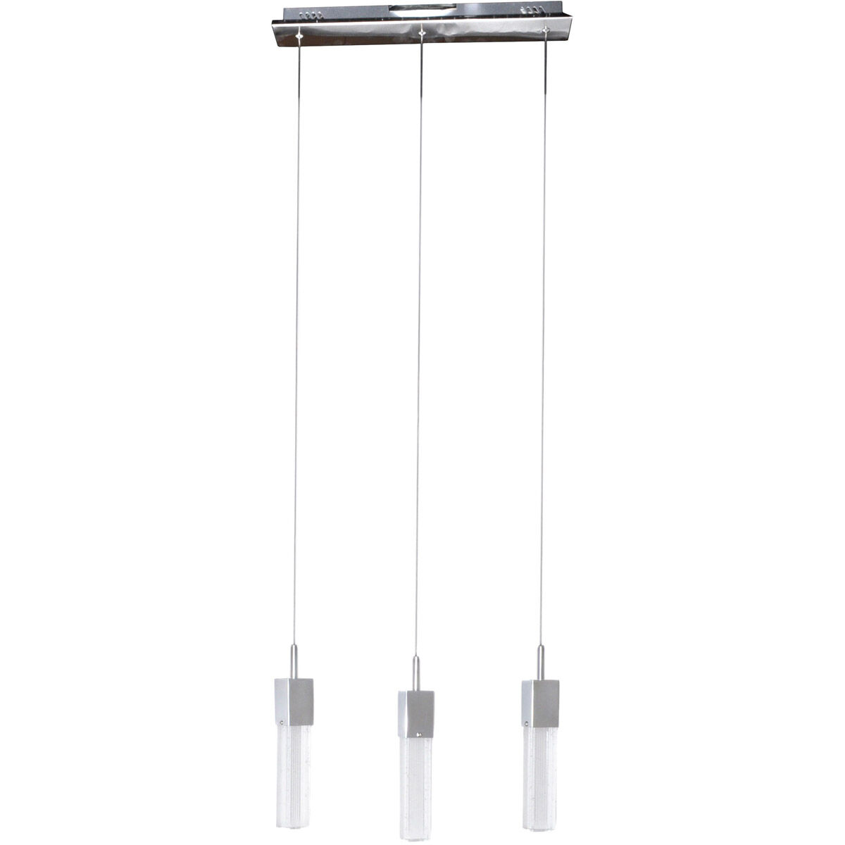 Fizz III LED 19.5 inch Polished Chrome Linear Pendant Ceiling Light