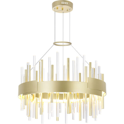 Millipede LED 20 inch Satin Gold Chandelier Ceiling Light