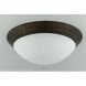 Signature 1 Light 12 inch Rust Flushmount Ceiling Light