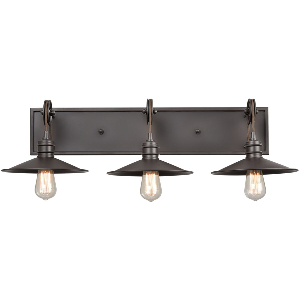 Rubbed bronze sale vanity light