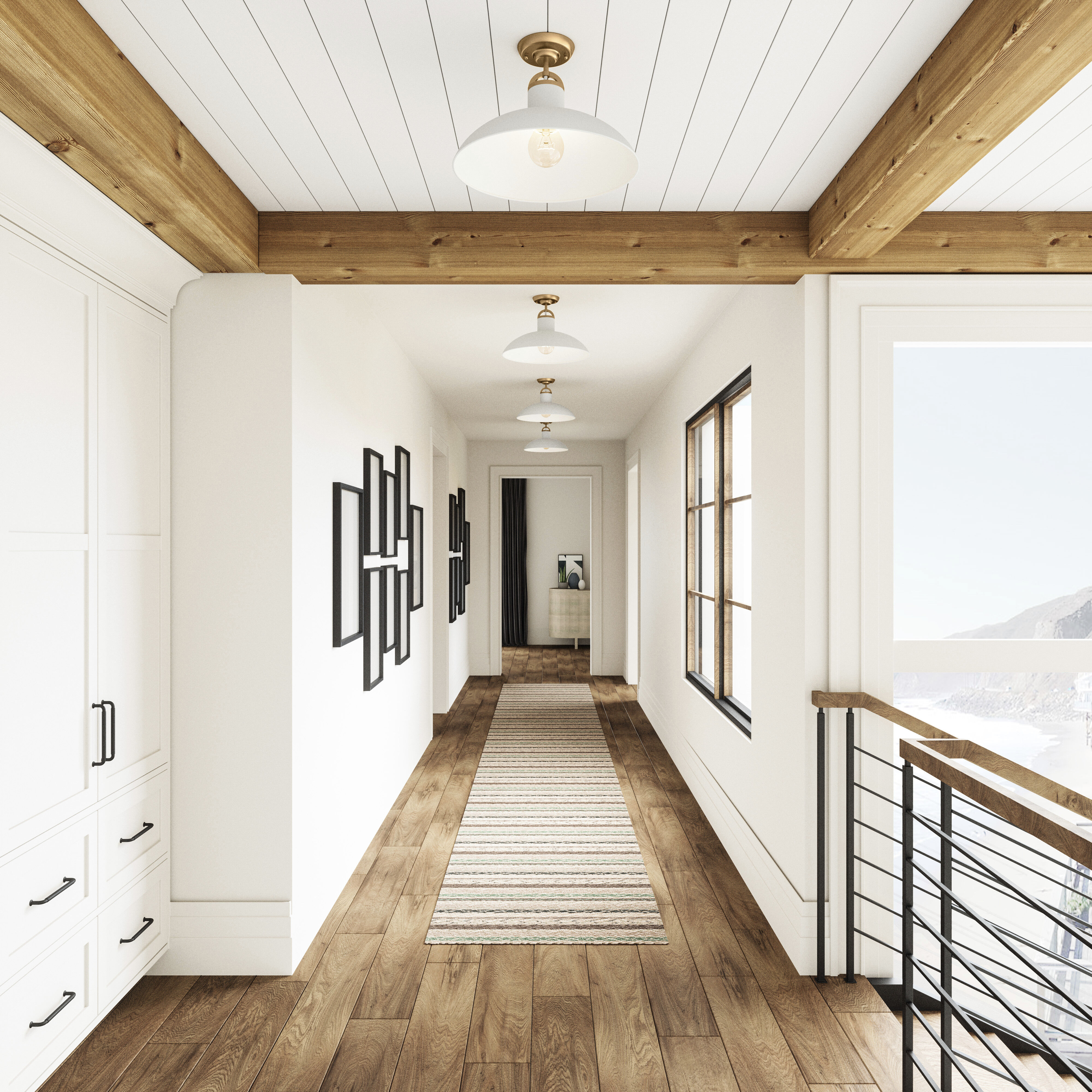 Surf 1 Light 16 inch Textured White Semi Flush Mount Ceiling Light