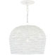 Piero 1 Light 16 inch White Chandelier Ceiling Light, Small