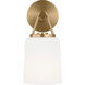 Richard June Liora 1 Light 5.21 inch Estate Brass Wall Sconce Wall Light