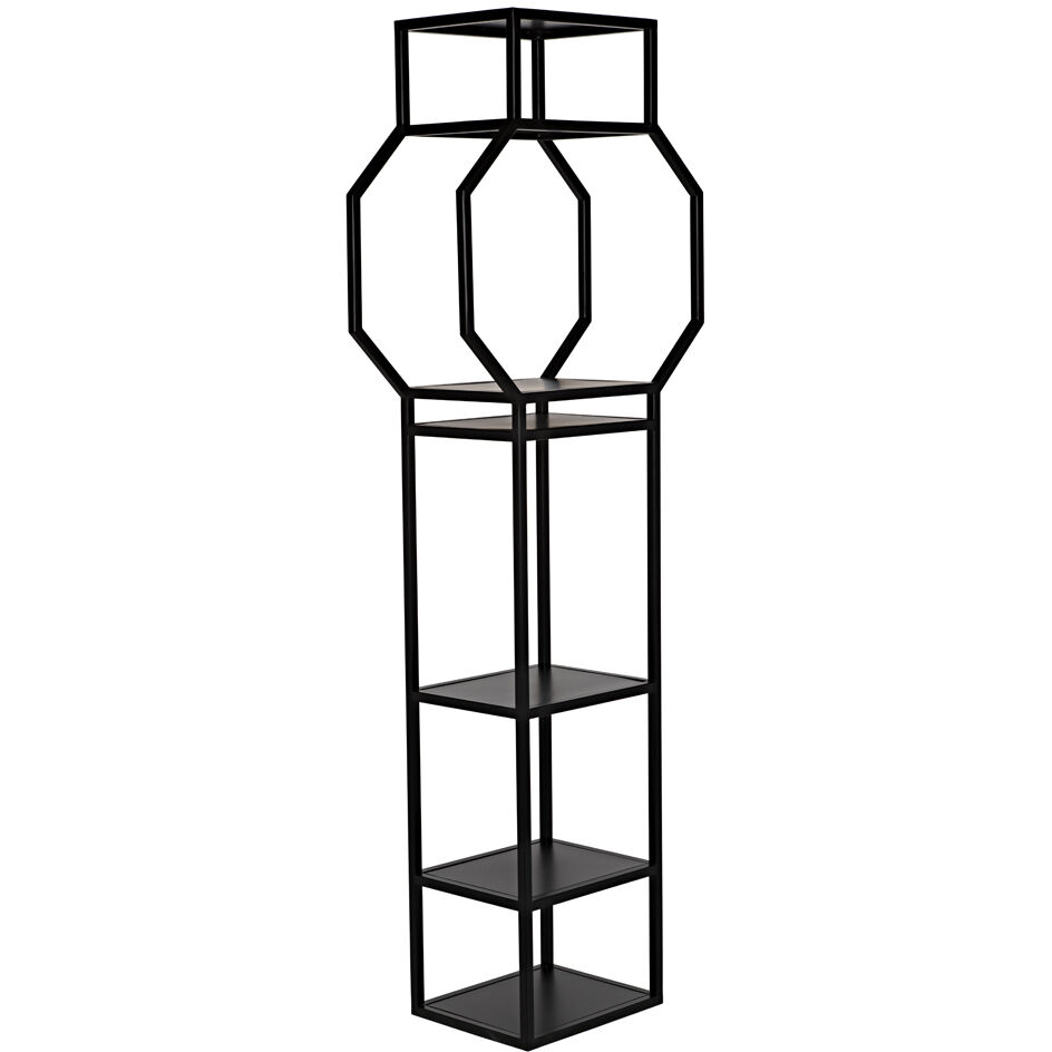 Downtown B Matte Black Bookcase