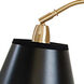 Aria 17 inch 100.00 watt Weathered Brass Clip-On Table Lamp Portable Light