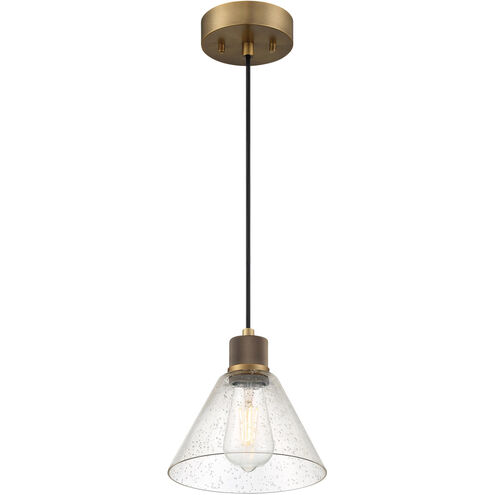 Port Nine LED 8 inch Antique Brushed Brass Pendant Ceiling Light