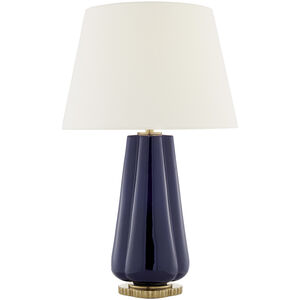 Alexa Hampton Penelope 30 inch 60 watt Denim Porcelain Table Lamp Portable Light in Linen