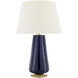 Alexa Hampton Penelope 30 inch 60 watt Denim Porcelain Table Lamp Portable Light in Linen