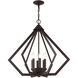 Prism 6 Light 26 inch Bronze Chandelier Ceiling Light