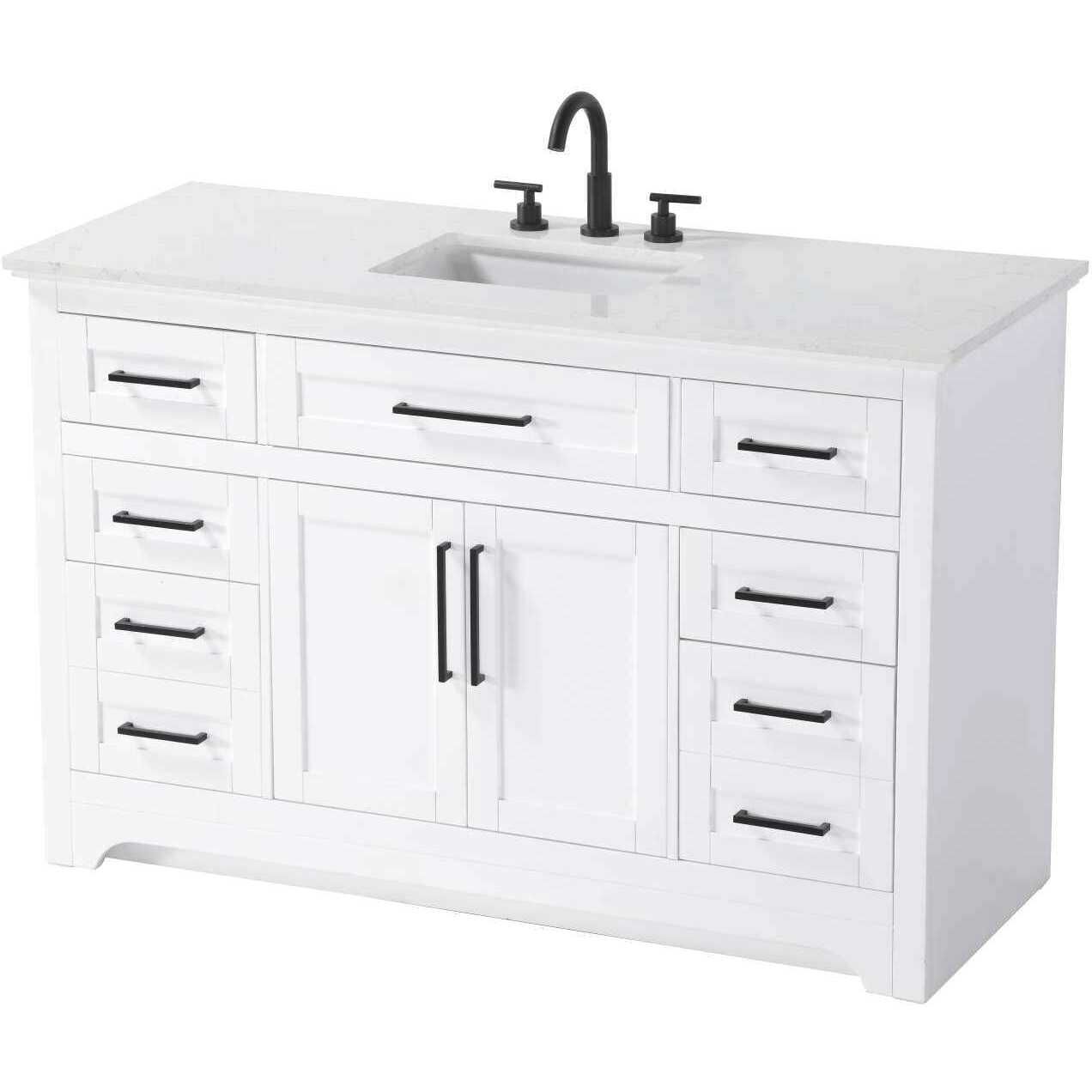 Remington 54 X 35 inch White Bathroom Vanity Cabinet