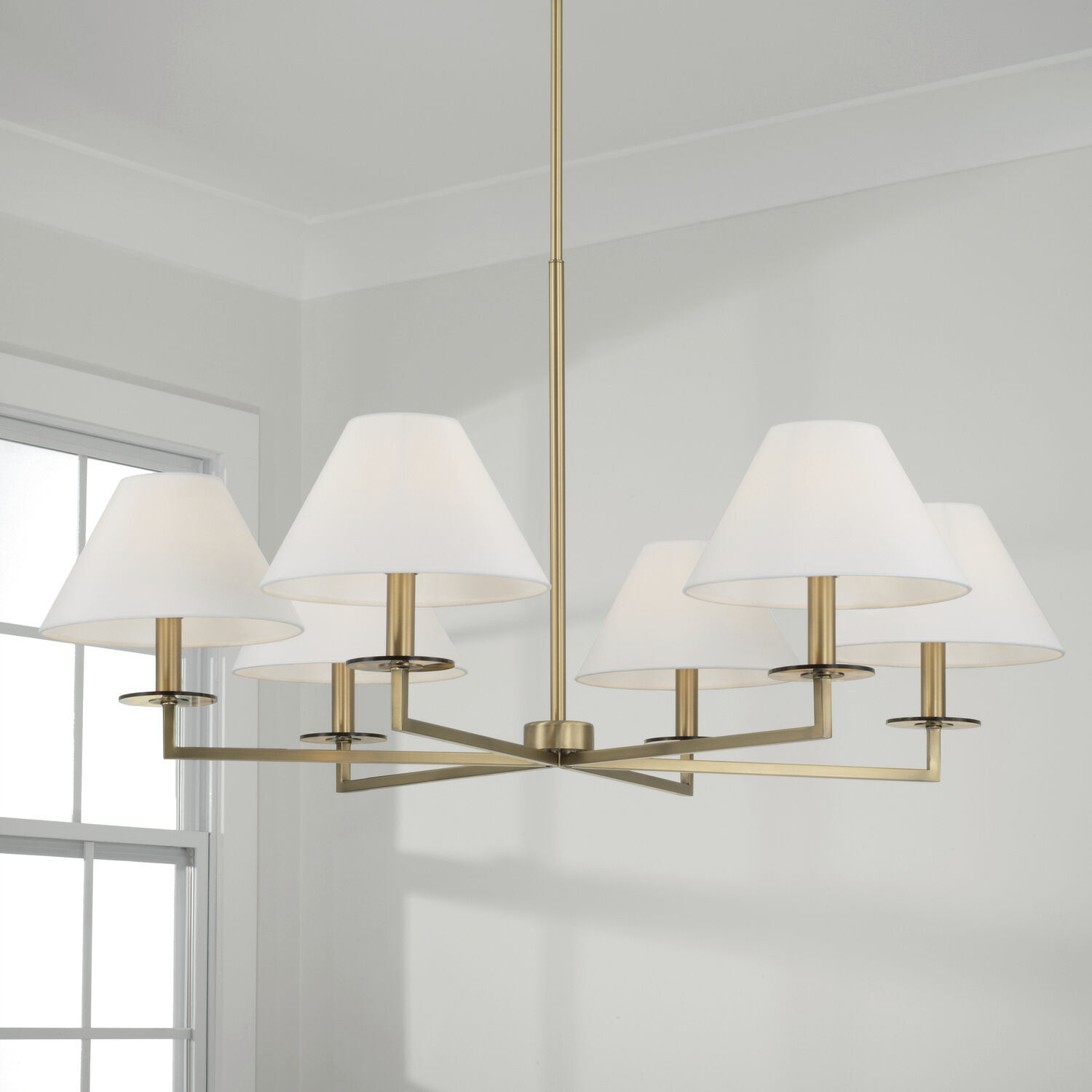 Gilda 6 Light 39.75 inch Aged Brass Chandelier Ceiling Light