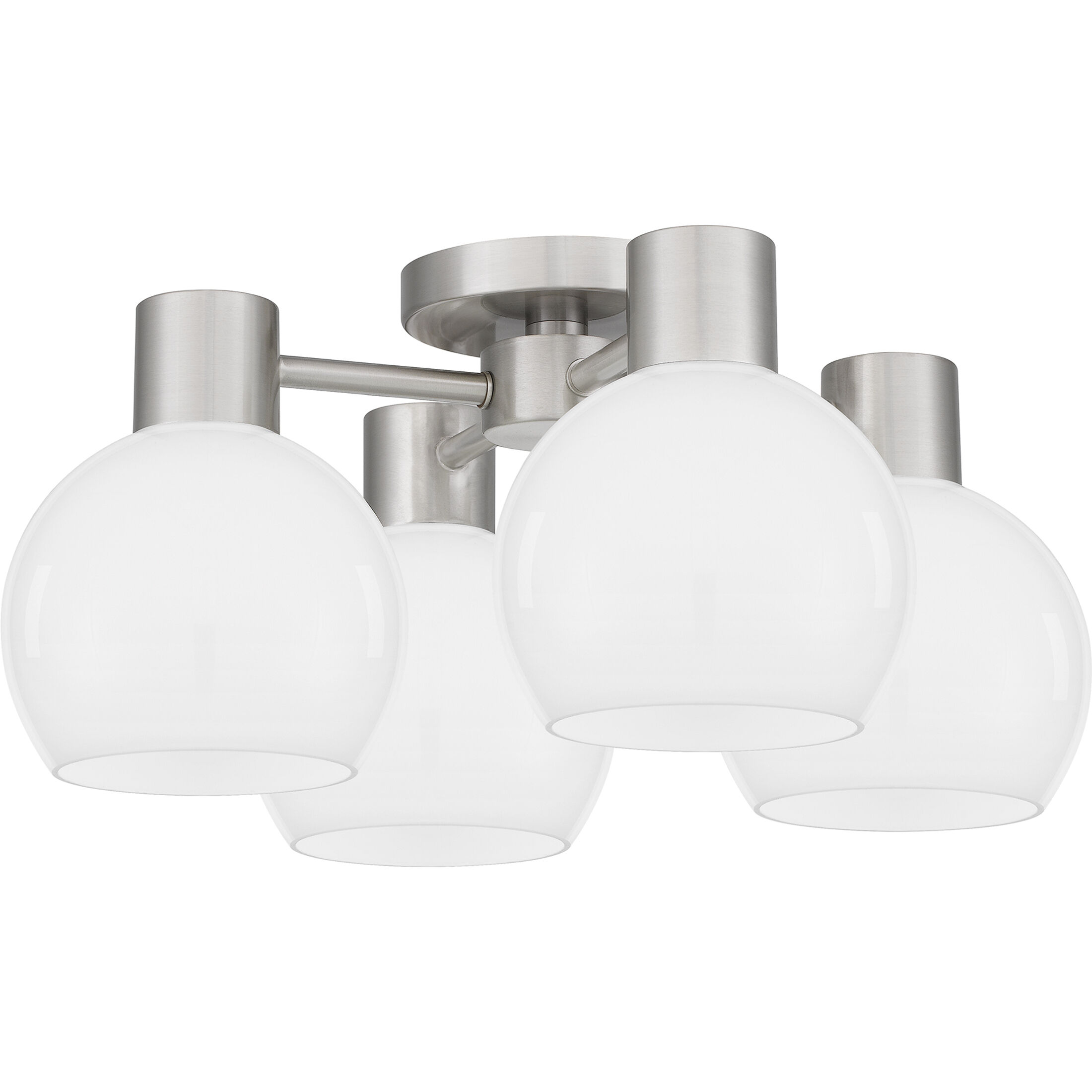 Donahue 4 Light 18 inch Brushed Nickel Semi-Flush Mount Ceiling Light