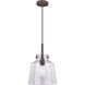Milone LED 10 inch Textured Rustic Bronze Pendant Ceiling Light