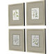 La Passerage Green and Blue and Metallic and Neutral Framed Art