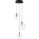 Global LED 11.5 inch Black Multi-Light Pendant Ceiling Light