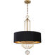 Grandeur 6 Light 24 inch Aged Antique Brass Pendant Ceiling Light