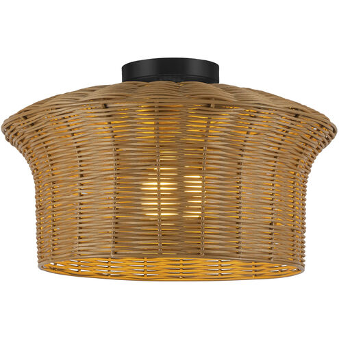 Alora Mood Kai 1 Light 16 inch Matte Black Semi-Flush Mount Ceiling Light