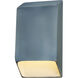 Ambiance LED 5 inch Midnight Sky with Matte White ADA Wall Sconce Wall Light, Closed Top Fixture, Tapered Rectangle