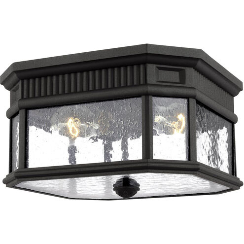 Quade 2 Light 11.5 inch Black Outdoor Flush Mount