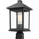 Portland 1 Light 16 inch Black Outdoor Post Mount Fixture