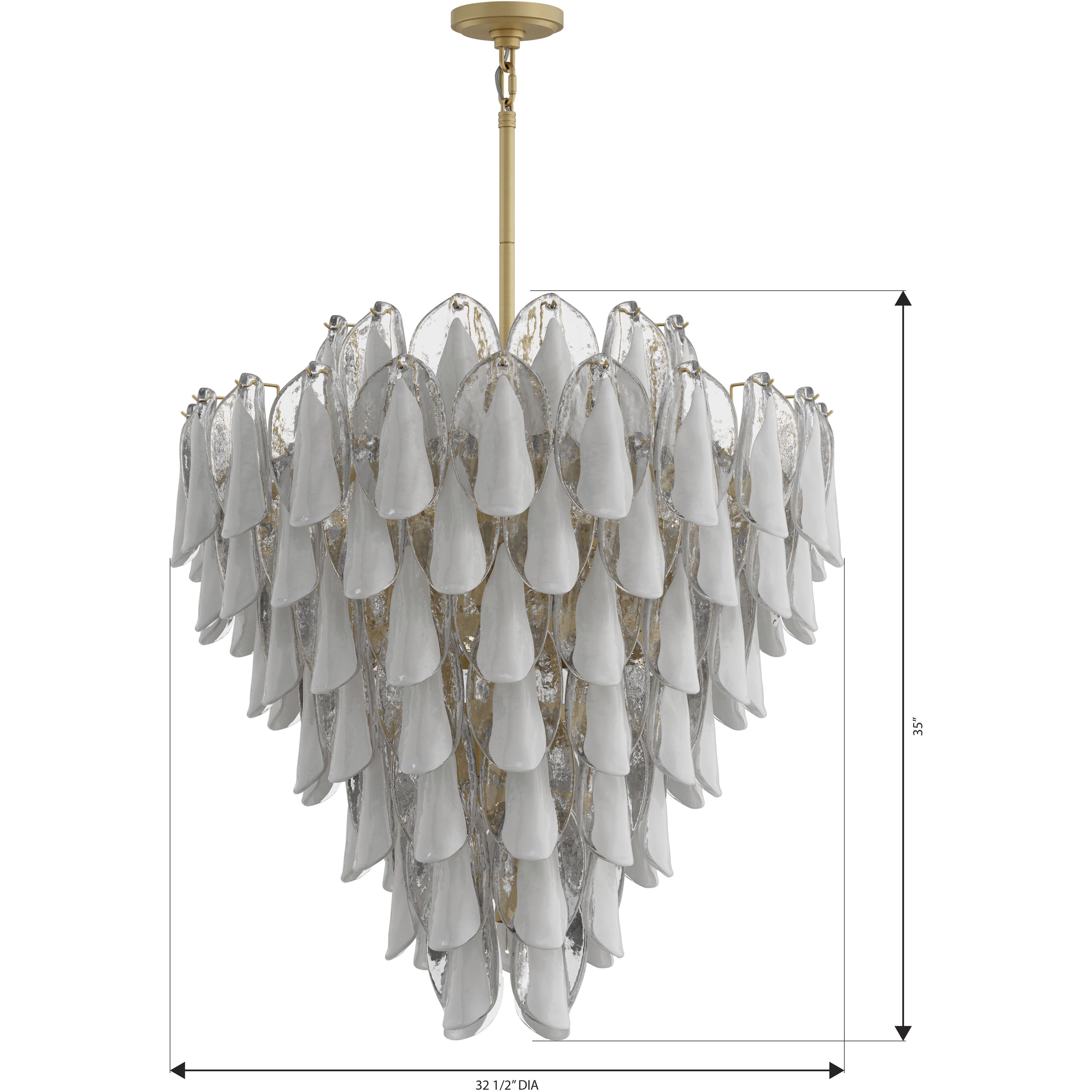 Verla Crest 21 Light 32.5 inch Legacy Brass Pendant Ceiling Light