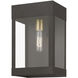 Barrett 1 Light 13 inch Bronze with Antique Brass Candle Outdoor Wall Lantern