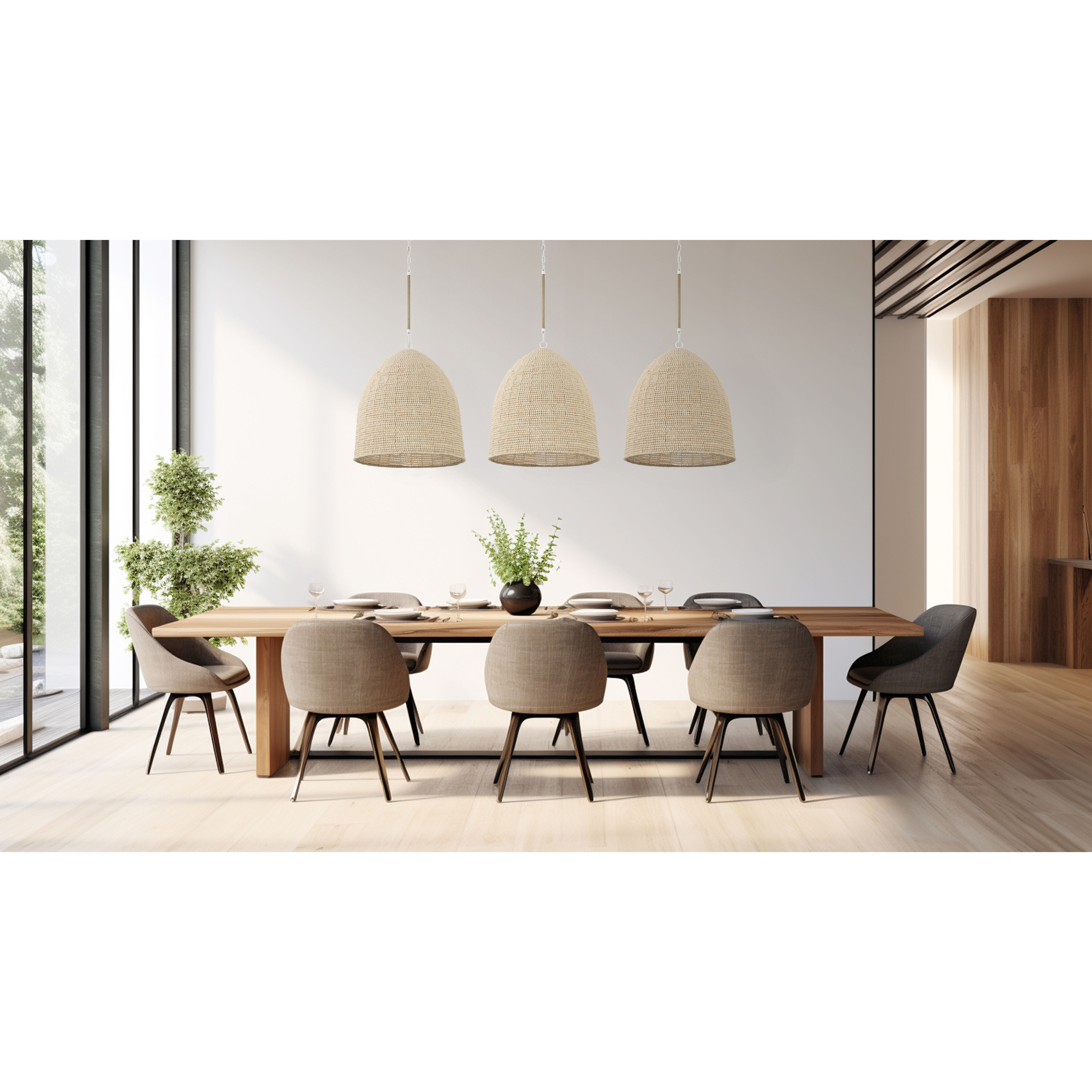 Jasper 6 Light 20 inch Matte White Chandelier Ceiling Light