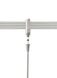 Two Circuit Monorail Satin Nickel Rail FreeJack Connector Ceiling Light