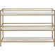 Solen 52 X 14 inch Aged Gold with Weathered White Console Table