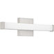 Maxx 18 inch Brushed Steel Vanity/Bath Bar Wall Light