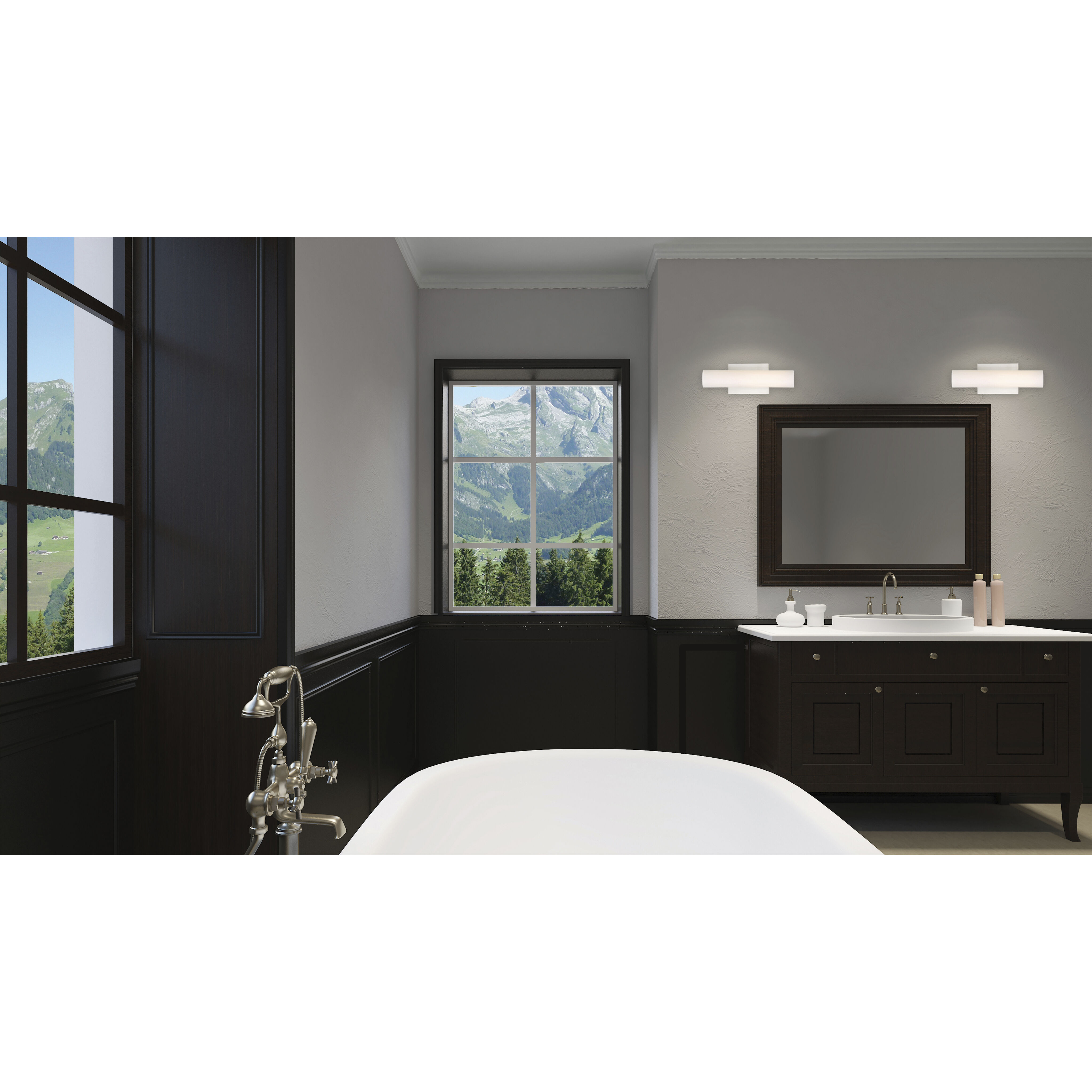 Bend LED 13 inch Brushed Nickel Vanity Light Wall Light