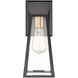 Lucian Wall Sconce Wall Light in Black and Brushed Brass