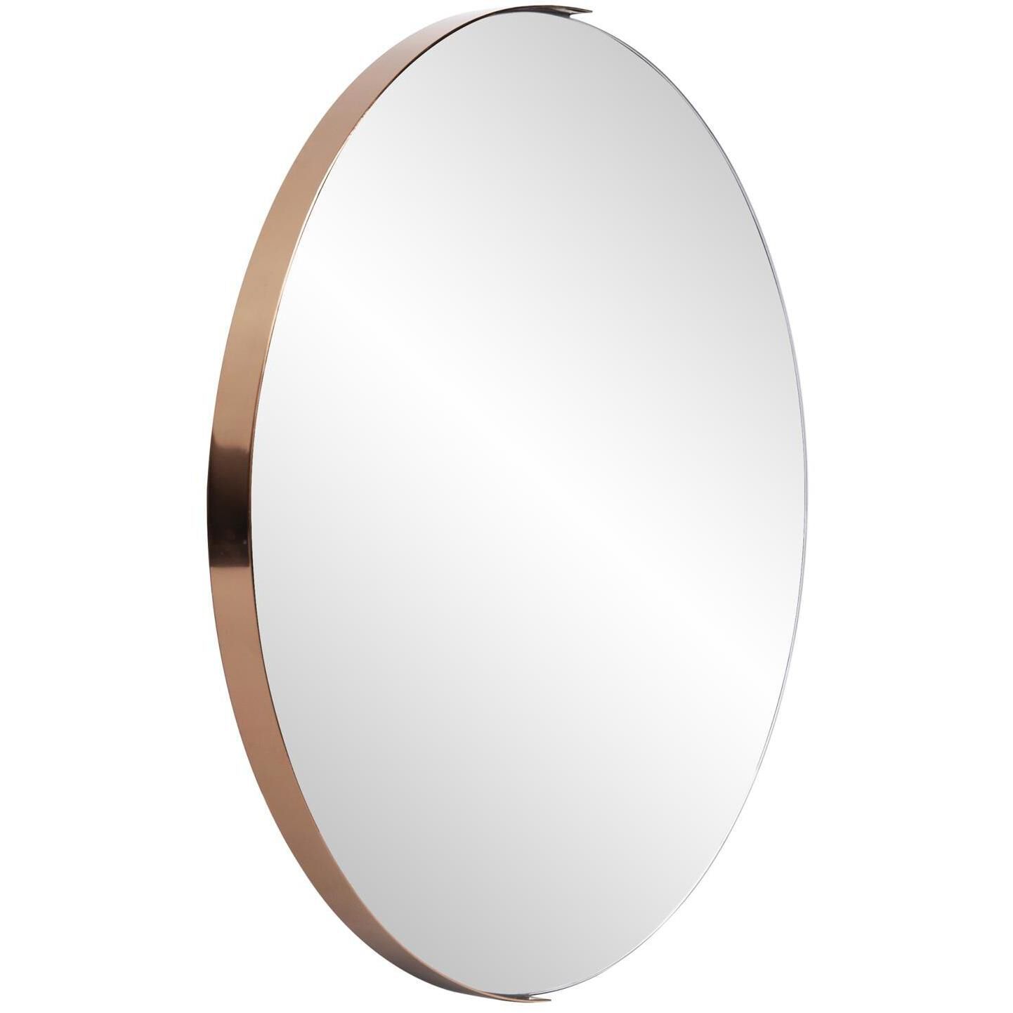 Dante 30 X 30 inch Polished Rose Gold Wall Mirror
