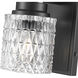 Jacqueline 1 Light 4.75 inch Matte Black Wall Sconce Wall Light