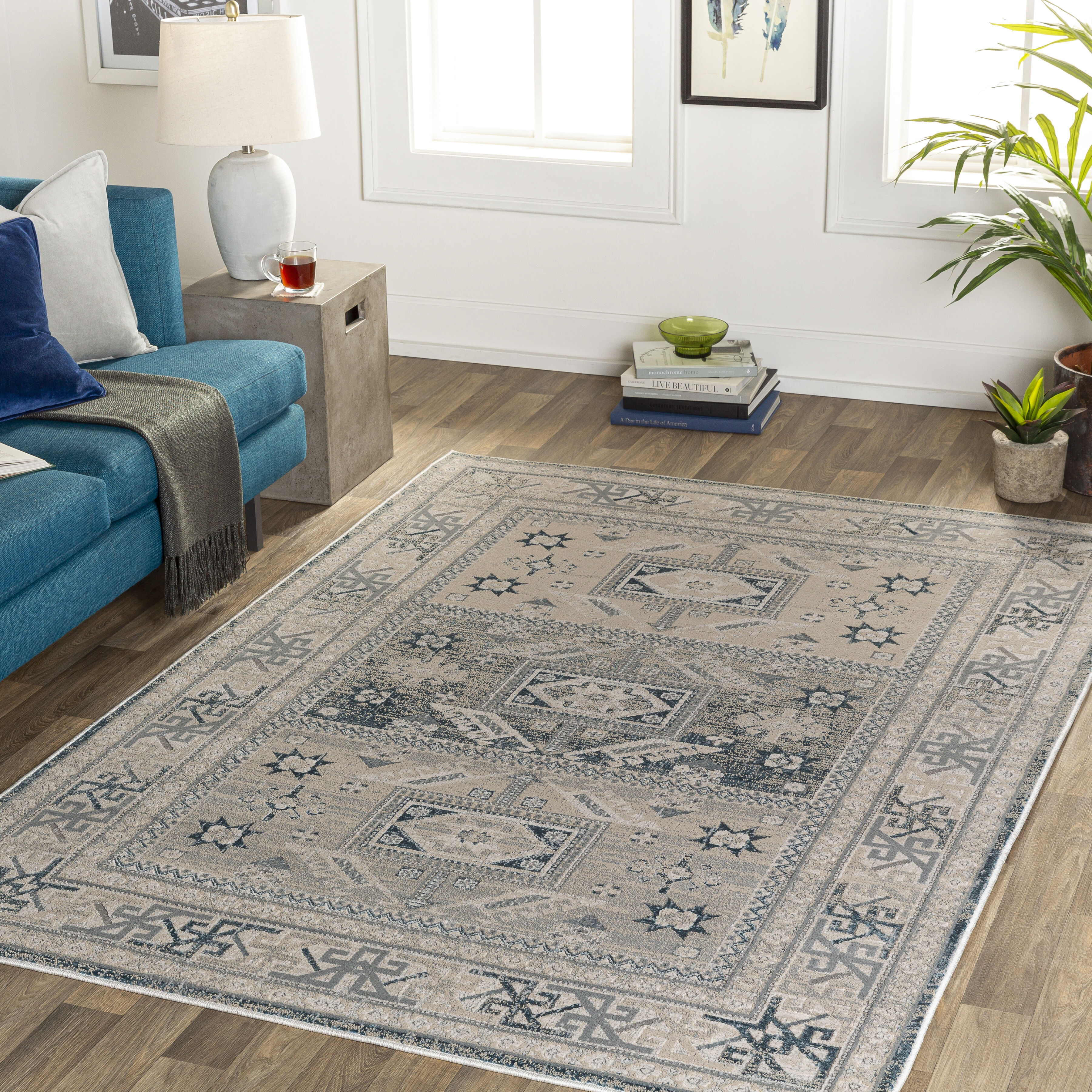 Impulse 87 X 63 inch Taupe Rug, Rectangle