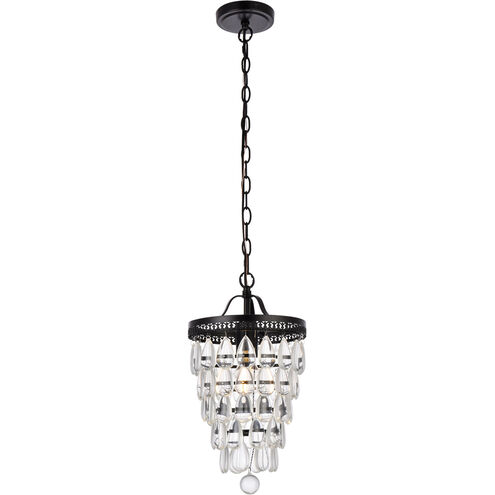 Reese 1 Light 9 inch Black Pendant Ceiling Light