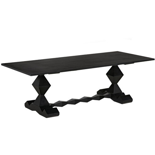 Madeira 96 X 40 inch Hand Rubbed Black Dining Table
