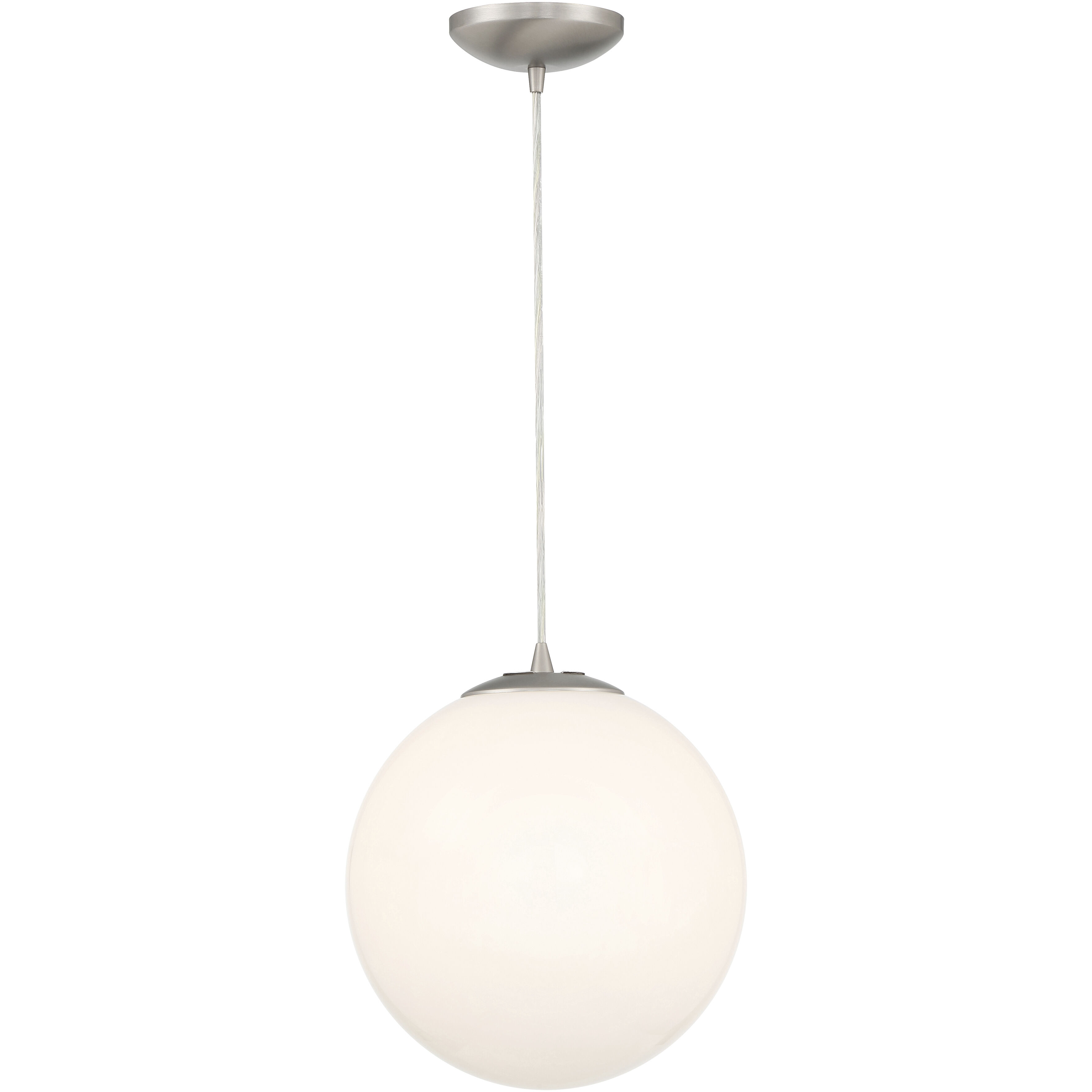 Pearl 15.75 inch Brushed Steel Pendant Ceiling Light