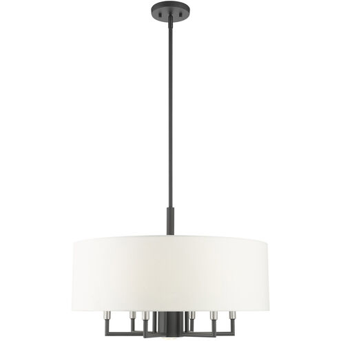 Meridian 7 Light 24 inch Scandinavian Gray Pendant Chandelier Ceiling Light