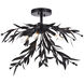 Priscilla 4 Light 23 inch Black Flush Mount Ceiling Light