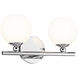 Neoma 2 Light 13.5 inch Chrome Vanity Wall Light