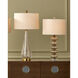 Zebulon 29 inch 150 watt Clear with Gold Speckles and Contemporary Gold Leaf Table Lamp Portable Light