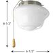 AirPro LED Brushed Nickel Fan Light Kit