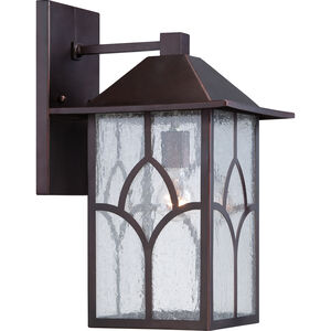 Stanton 1 Light 18 inch Claret Bronze and Clear Seeded Outdoor Wall Light