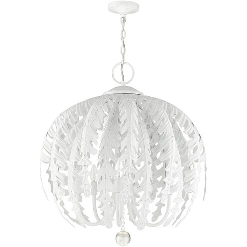 Acanthus 5 Light 26 inch Antique White Chandelier Ceiling Light
