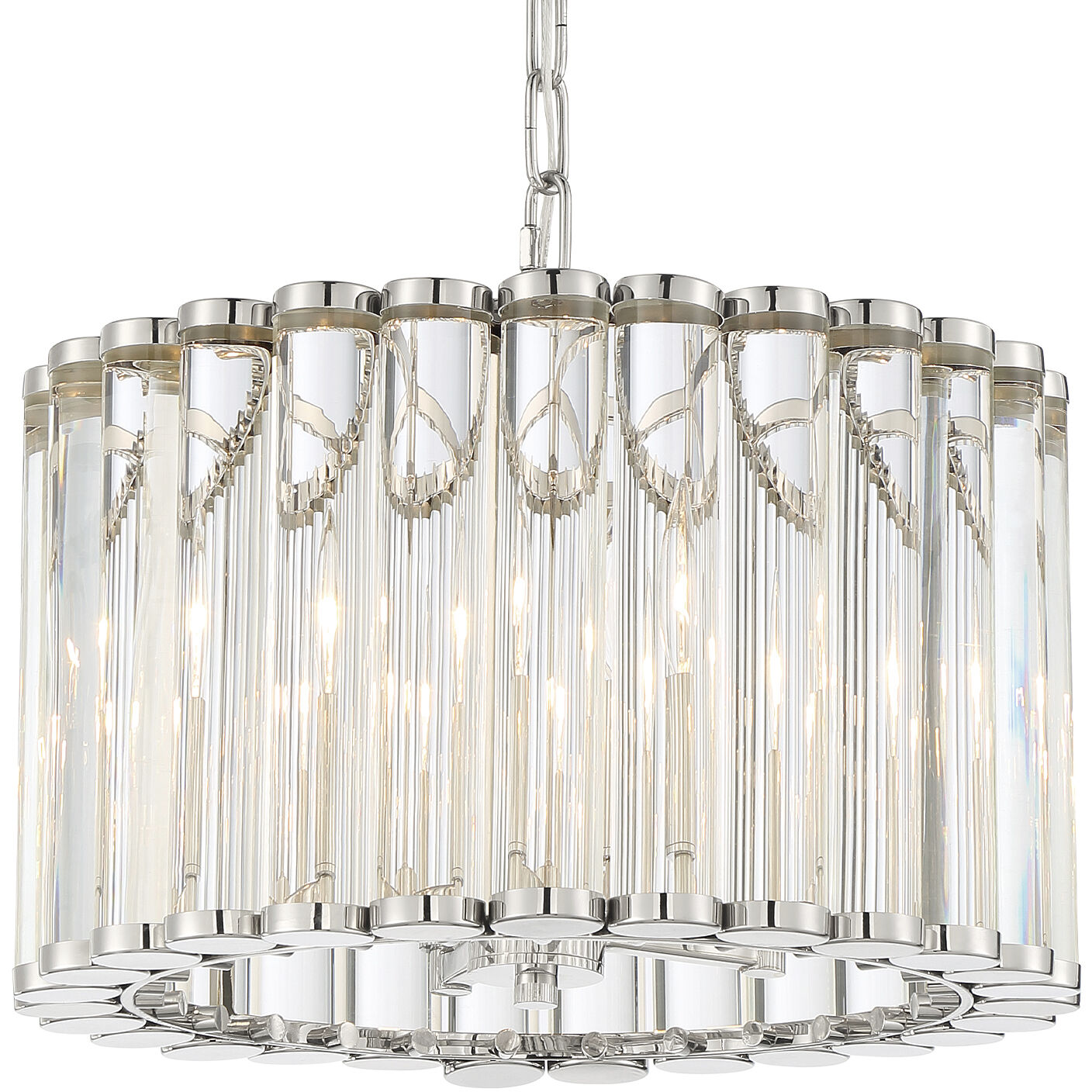 Elliot 4 Light 15.25 inch Polished Nickel Mini Chandelier Ceiling Light