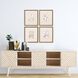 Geometrics Collection Antique Gold Wood With Embossed Weave Pattern Framed Art
