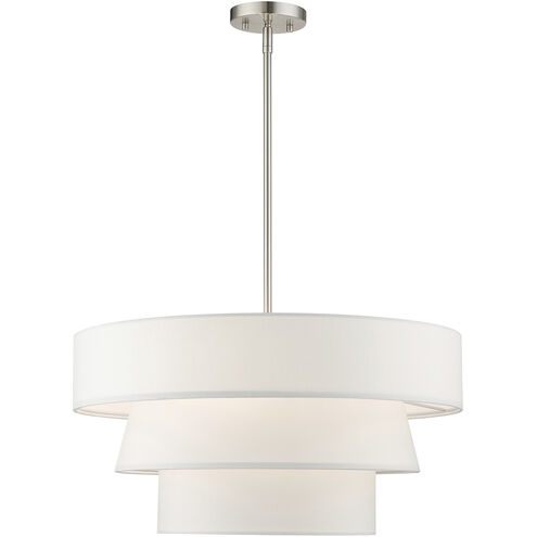 Warrenville 4 Light 23 inch Brushed Nickel Pendant Chandelier Ceiling Light
