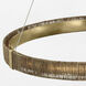 Chapman & Myers Kayden LED 40.75 inch Antique-Burnished Brass and Natural Abaca Ring Chandelier Ceiling Light