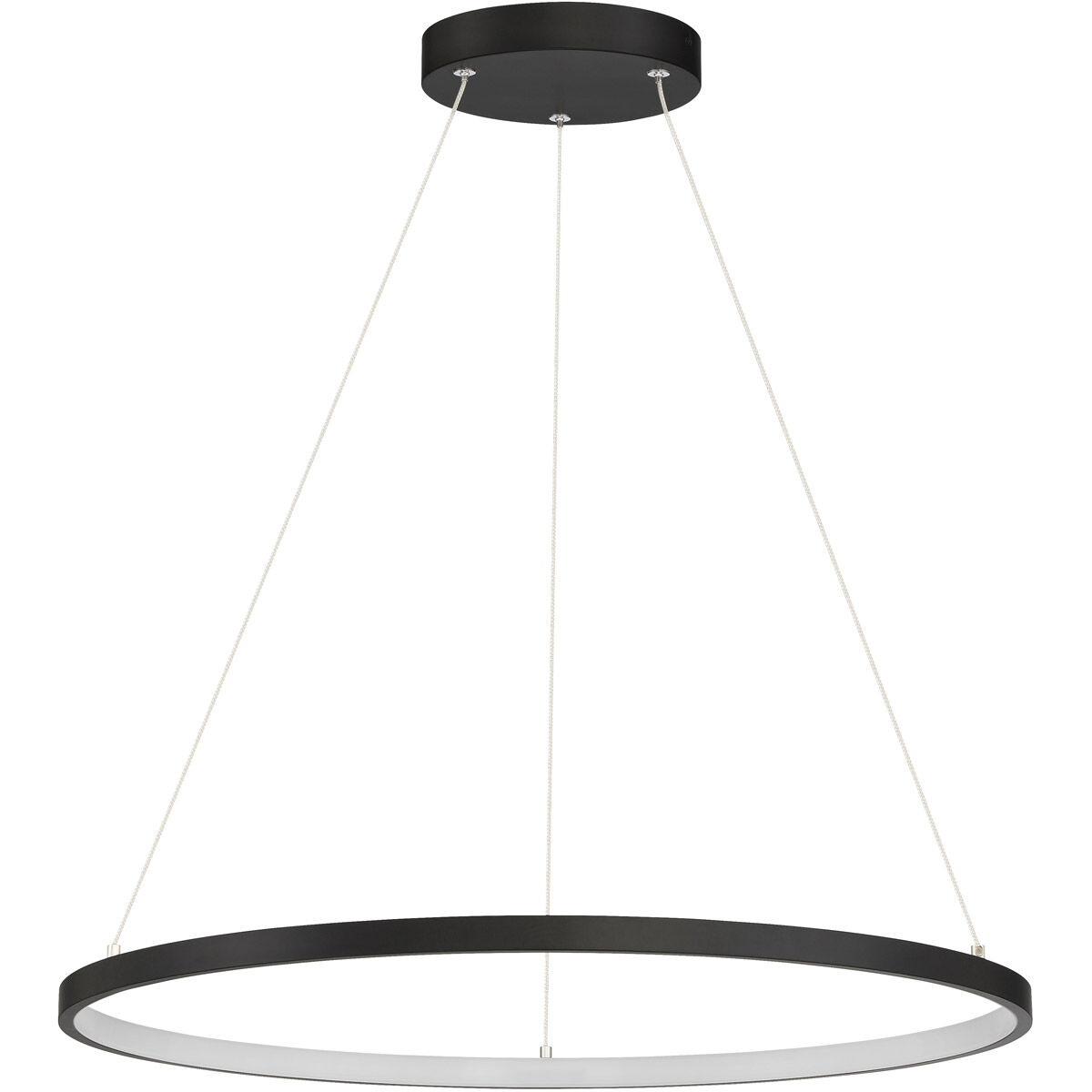 Anello LED 24 inch Matte Black Pendant Ceiling Light 